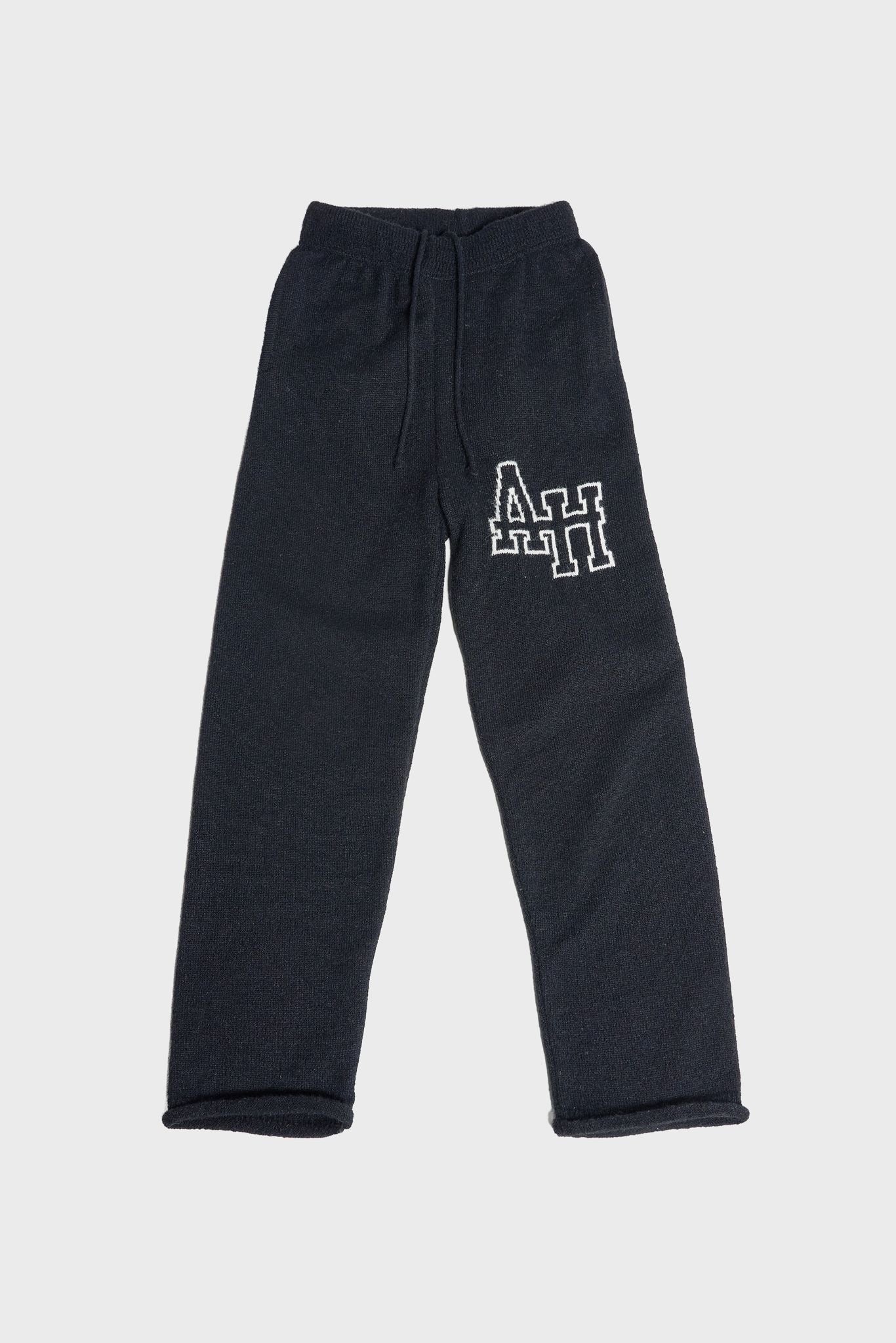 Annie Hood Knitted Sweatpants Black