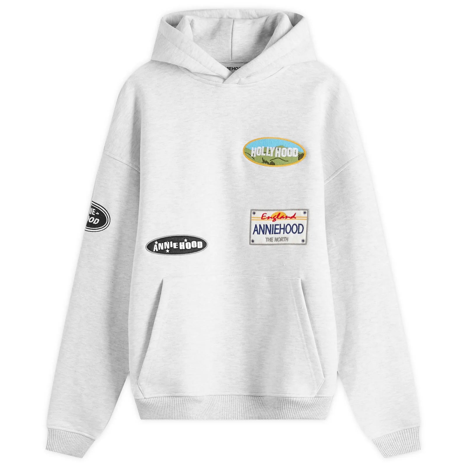 Annie Hood Patch Hoodie Grey