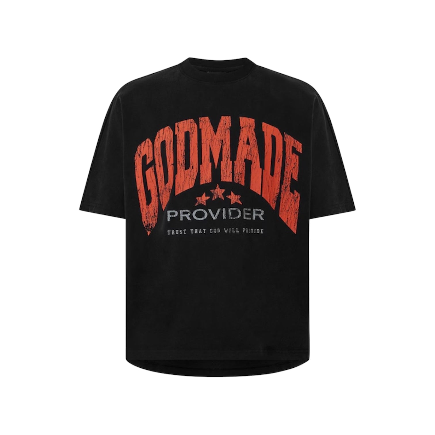 GODMADE PROVIDER WASHED BLACK TEE