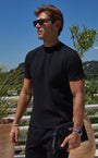 Belier Edwin Textured T-Shirt - Black