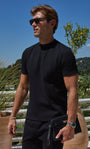Belier Edwin Textured T-Shirt - Black