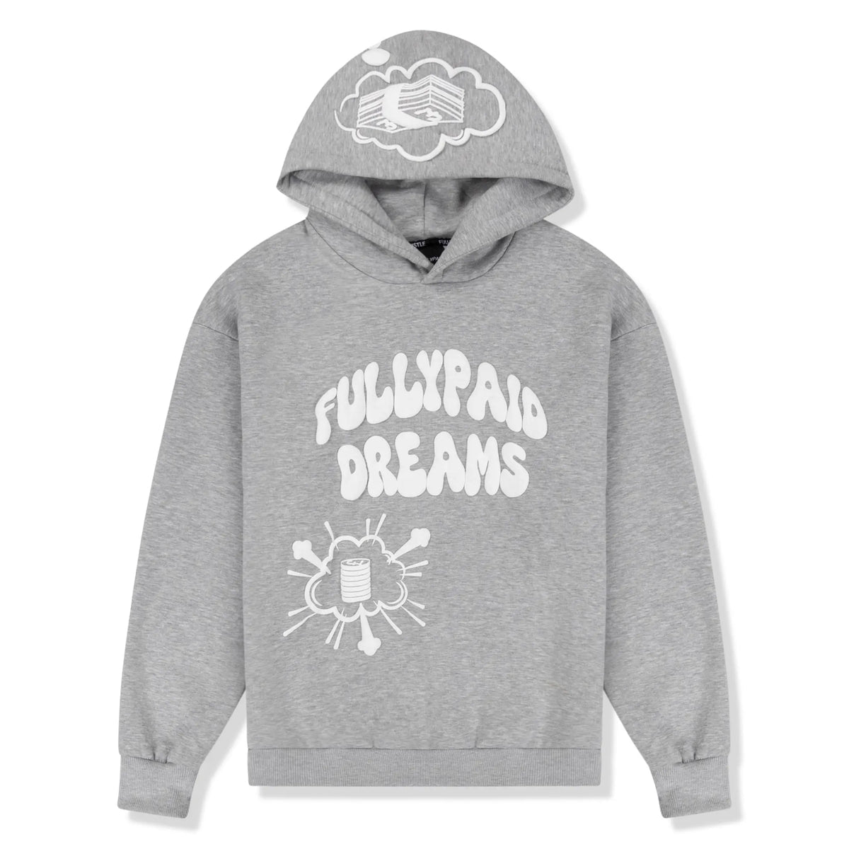 Fully Paid Dreams Hoodie Light Grey/White