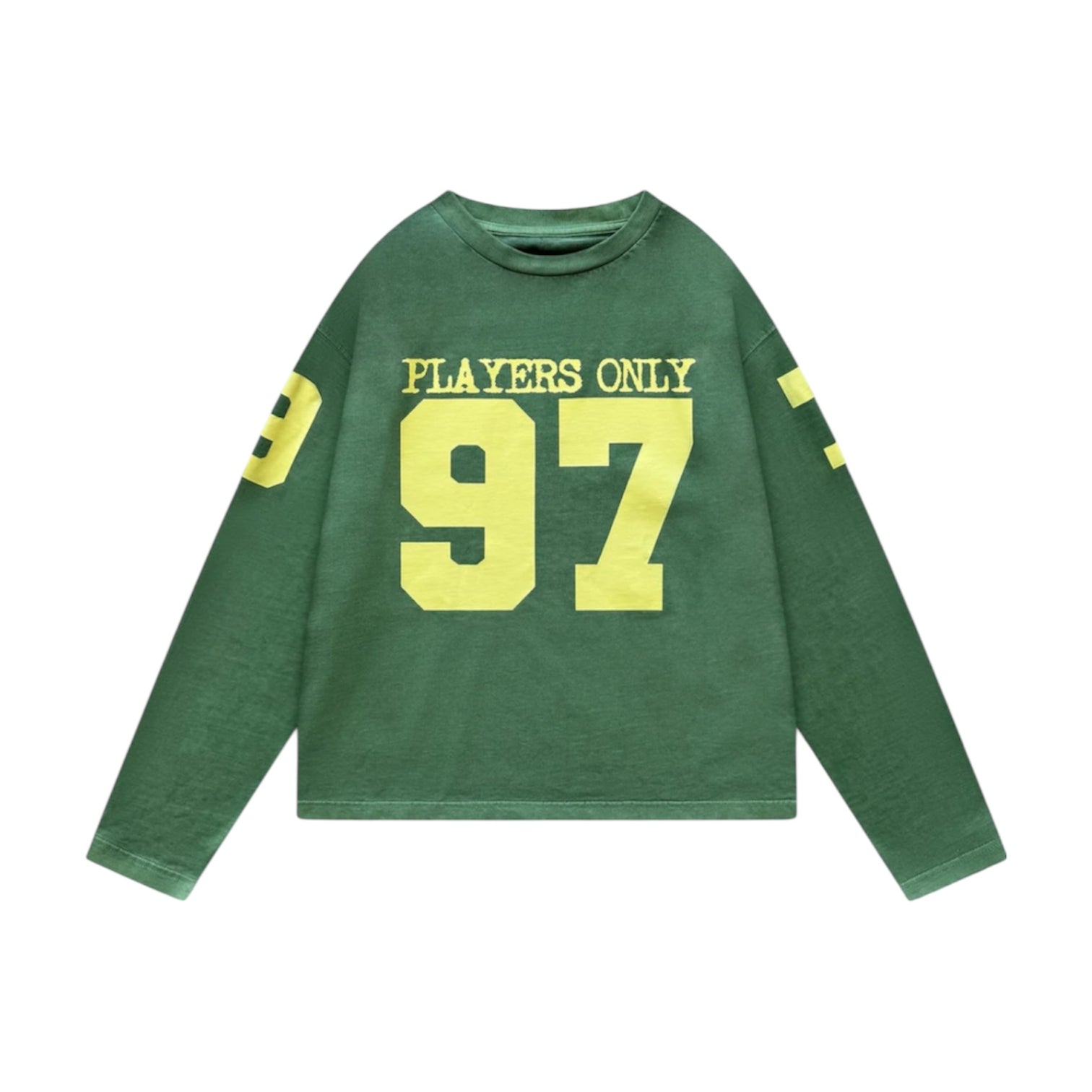 PLAYERS ONLY WASHED GREEN JERSEY LONG SLEEVE