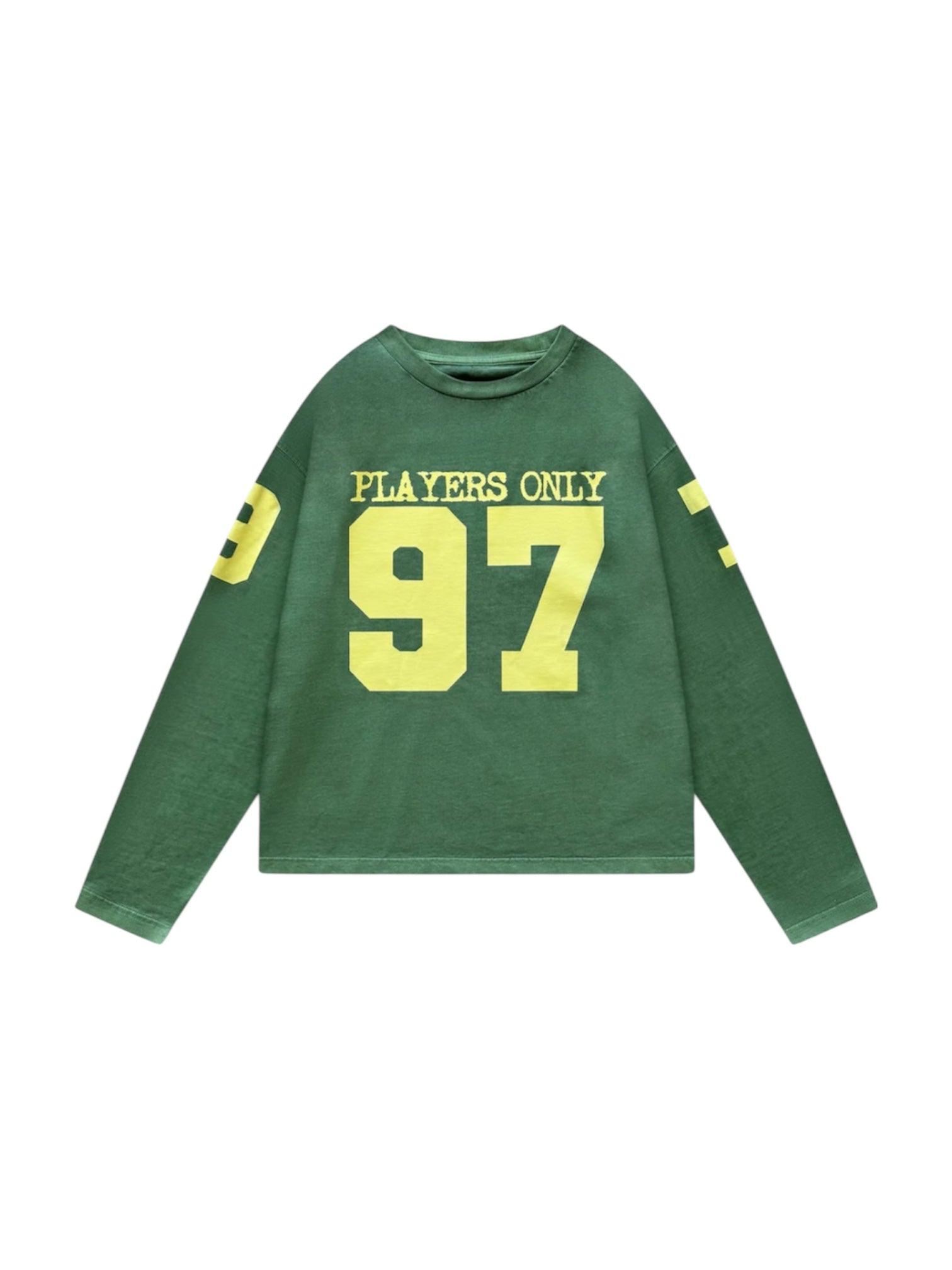 PLAYERS ONLY WASHED GREEN JERSEY LONG SLEEVE