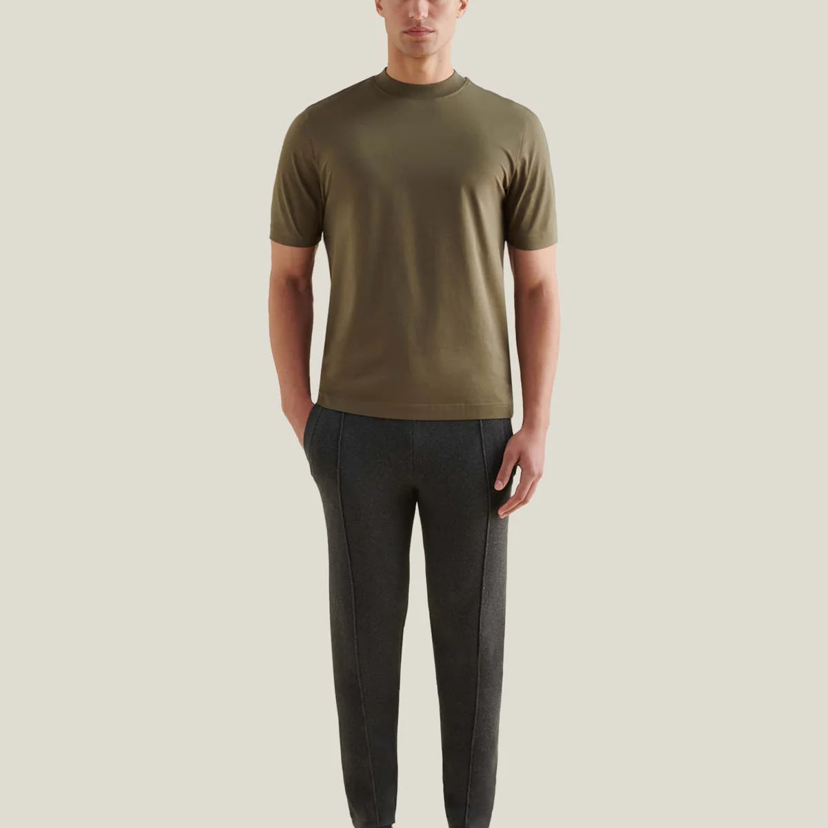 PECKHAM RYE DEVONSHIRE MERCERISED COTTON T-SHIRT IN SEA TURTLE