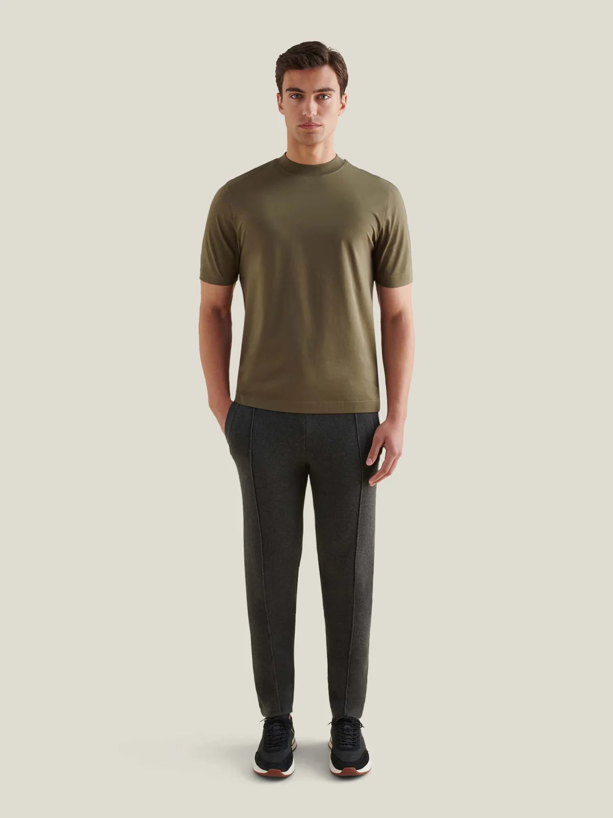 PECKHAM RYE DEVONSHIRE MERCERISED COTTON T-SHIRT IN SEA TURTLE