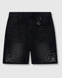 Amicci Akoya Pearl Denim Shorts Black