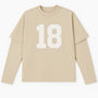 Beige long-sleeve shirt with number 18 and 'WILLYAN GILES' text on a white background
