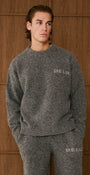 Belier Intarsia Knitted Sweatshirt Charcoal