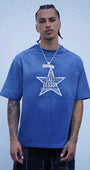 Last Lesson Blue Washed Star T Shirt