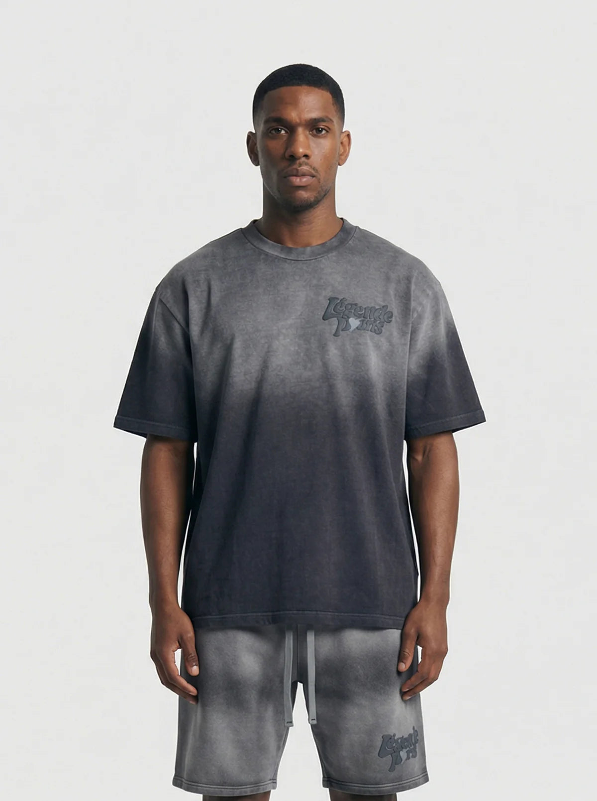 Legende Lnd Gradient T Shirt Charcoal Wash