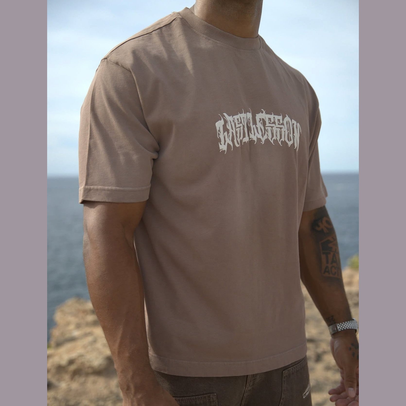 Last Lesson Brown Script T-Shirt