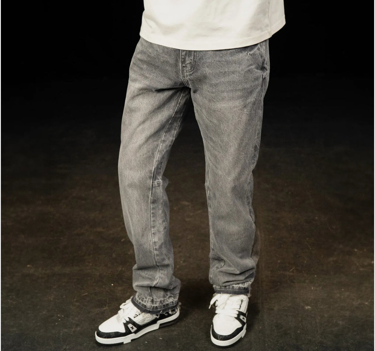 Siarr Flared Jeans Triple Grey