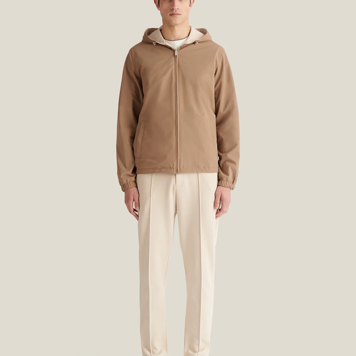PECKHAM RYE Sloane Reversible Hooded Jacket in Caribou