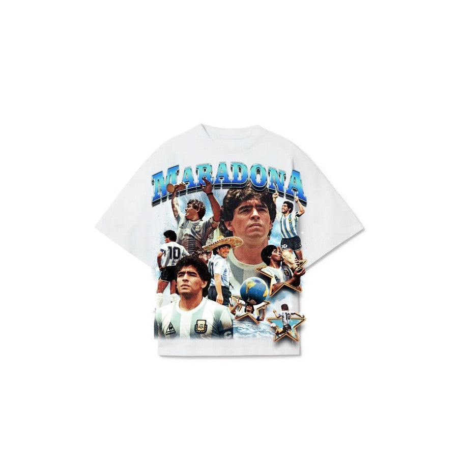 Strip Teez Maradona White T-Shirt
