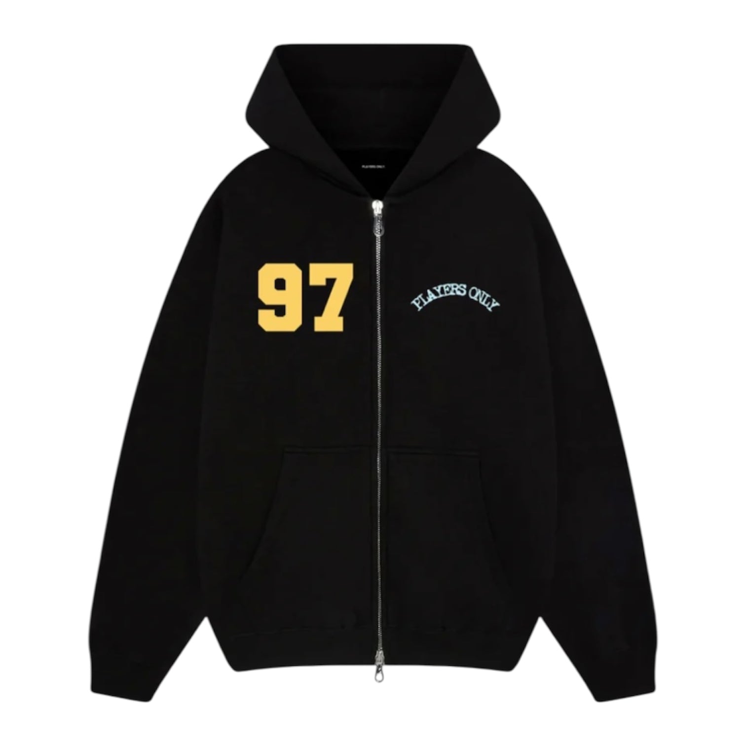 PLAYERS ONLY BLACK JERSEY ZIP HOODIE
