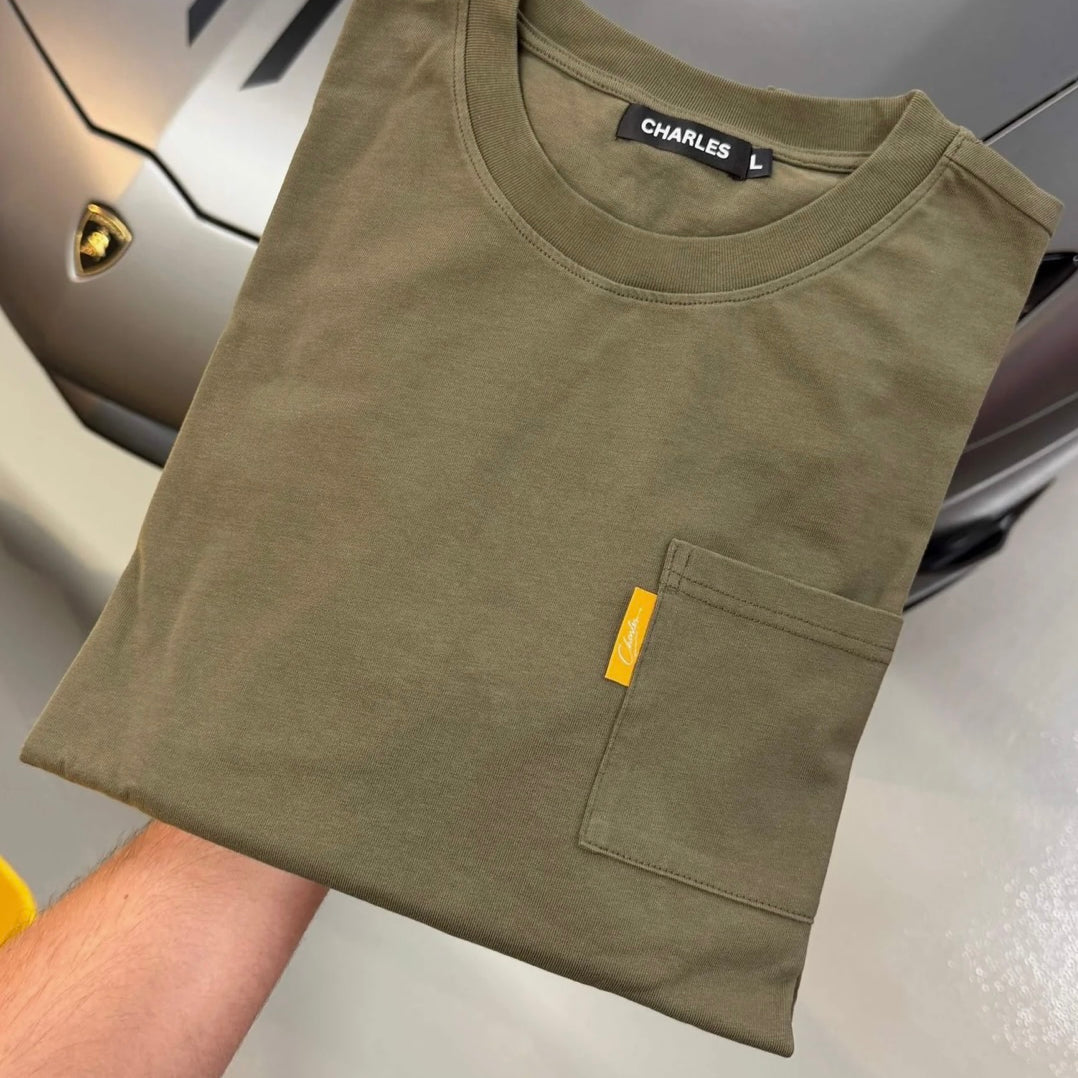 STUDIO BY CHARLES LONG SLEEVE KHAKI