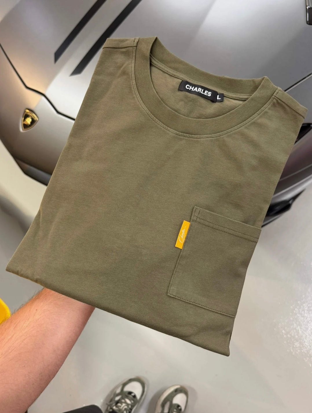 STUDIO BY CHARLES LONG SLEEVE KHAKI