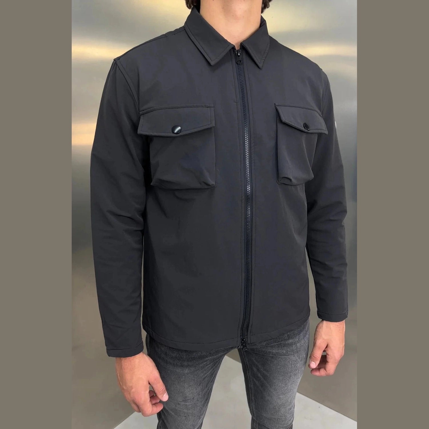 Capo Button Jacket Charcoal