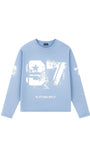 PLAYERS ONLY WASHED BLUE SKY DISTRESSED 97 JERSEY LONG SLEEVE