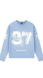 PLAYERS ONLY WASHED BLUE SKY DISTRESSED 97 JERSEY LONG SLEEVE