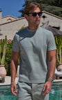 BELIER EDWIN TEXTURED T SHIRT SAGE