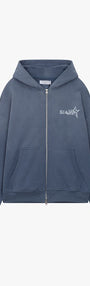 Siarr Star Zip Hoodie Blue