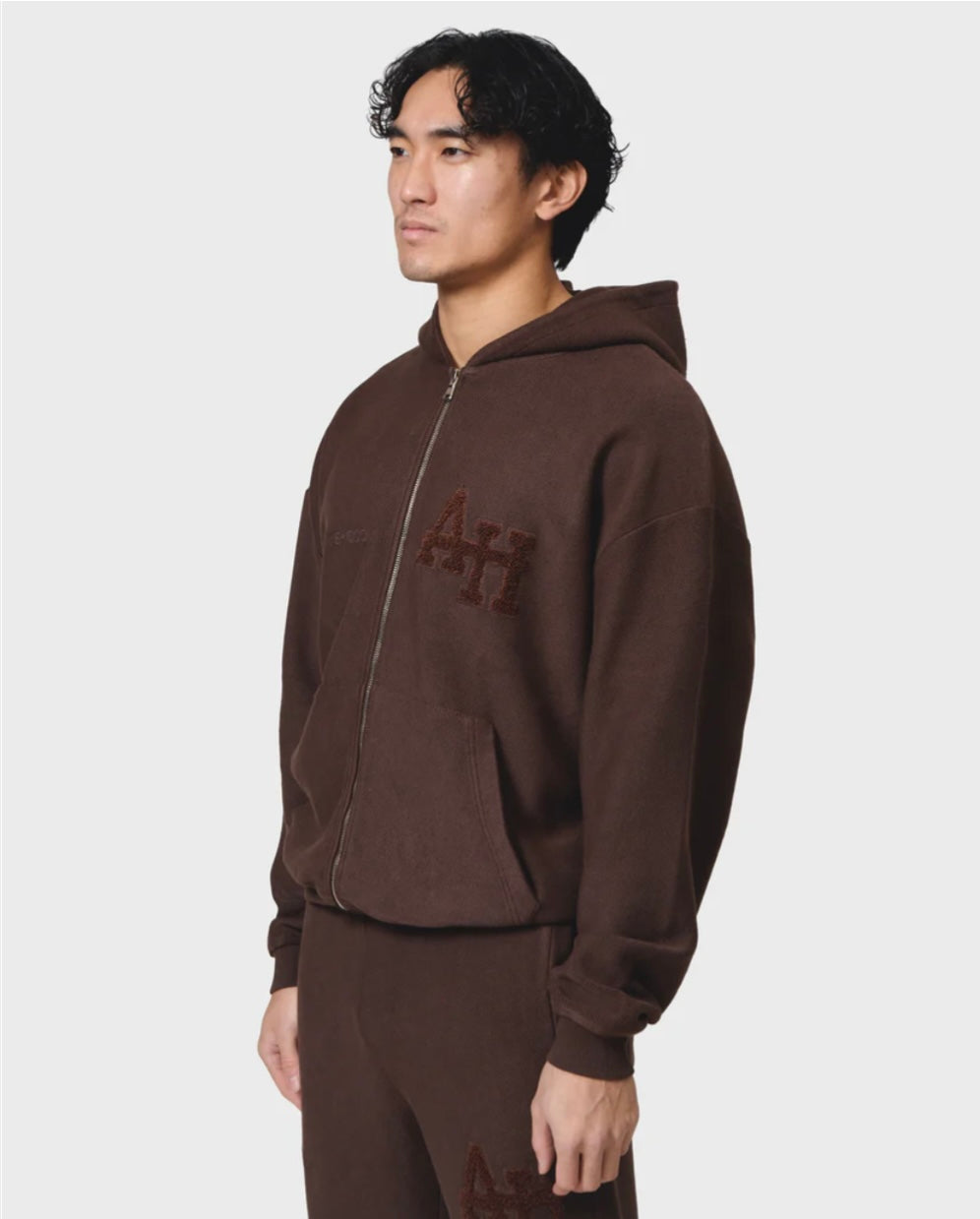 Annie Hood College Zip Washed Brown