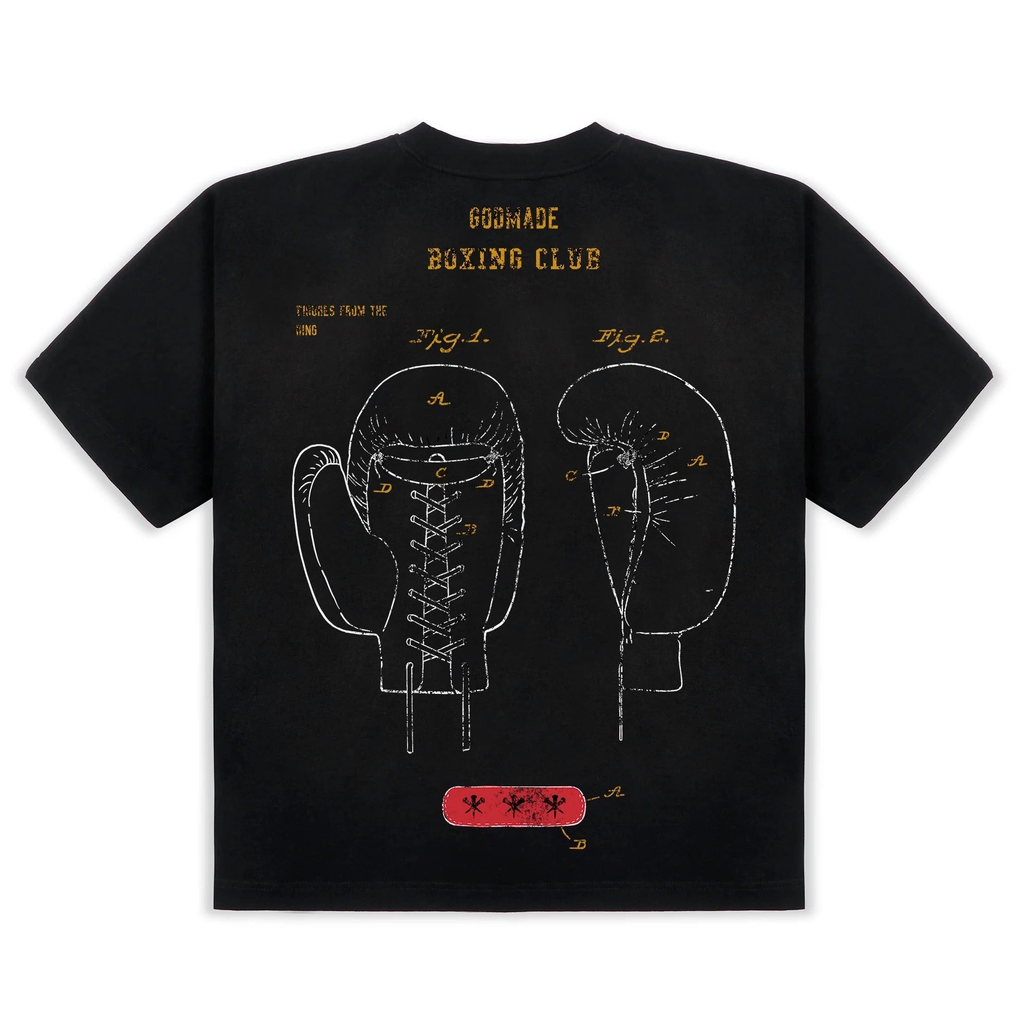 Godmade Boxing Club Washed Black T Shirt