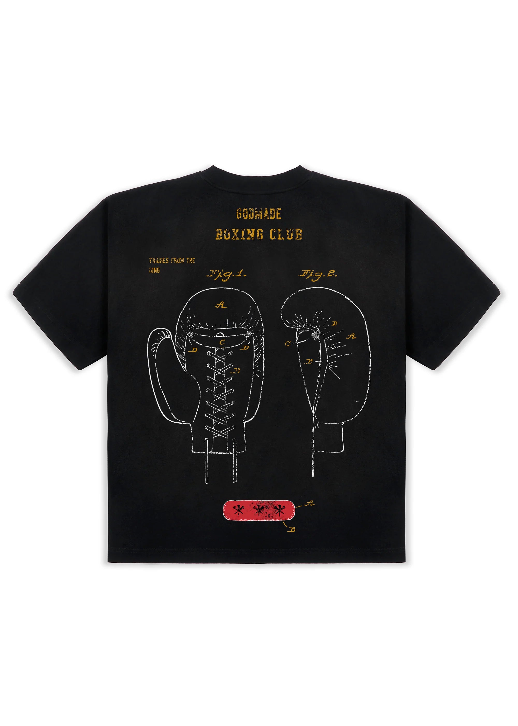 Godmade Boxing Club Washed Black T Shirt