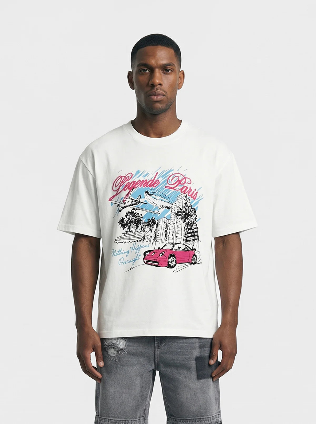 Legende Overnight Sketch T Shirt White