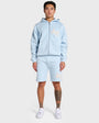 Annie Hood College Logo Zipper Baby Blue