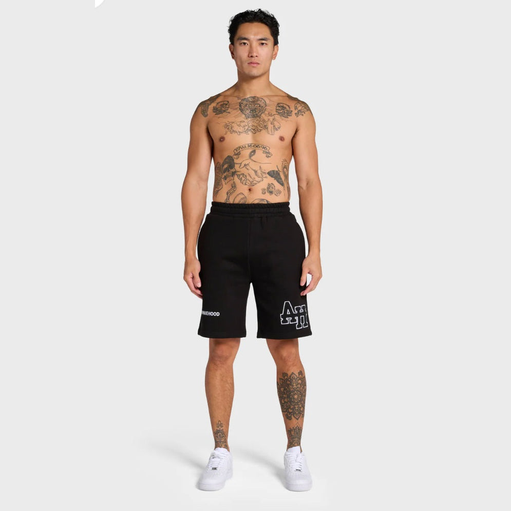 Annie Hood College Logo Black Sweatshorts