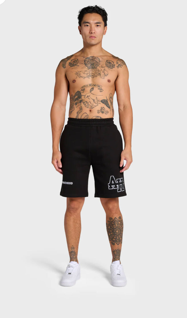 Annie Hood College Logo Black Sweatshorts