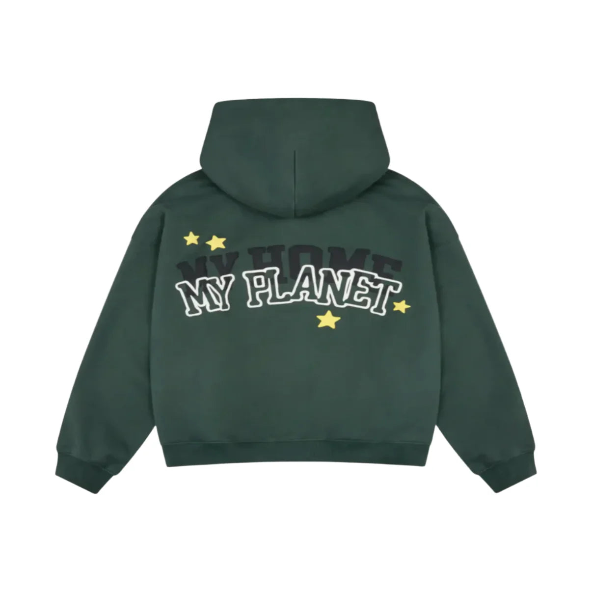 Broken Planet Market My Planet Zip Up Hoodie ‘Emerald Green’, alternate view 2