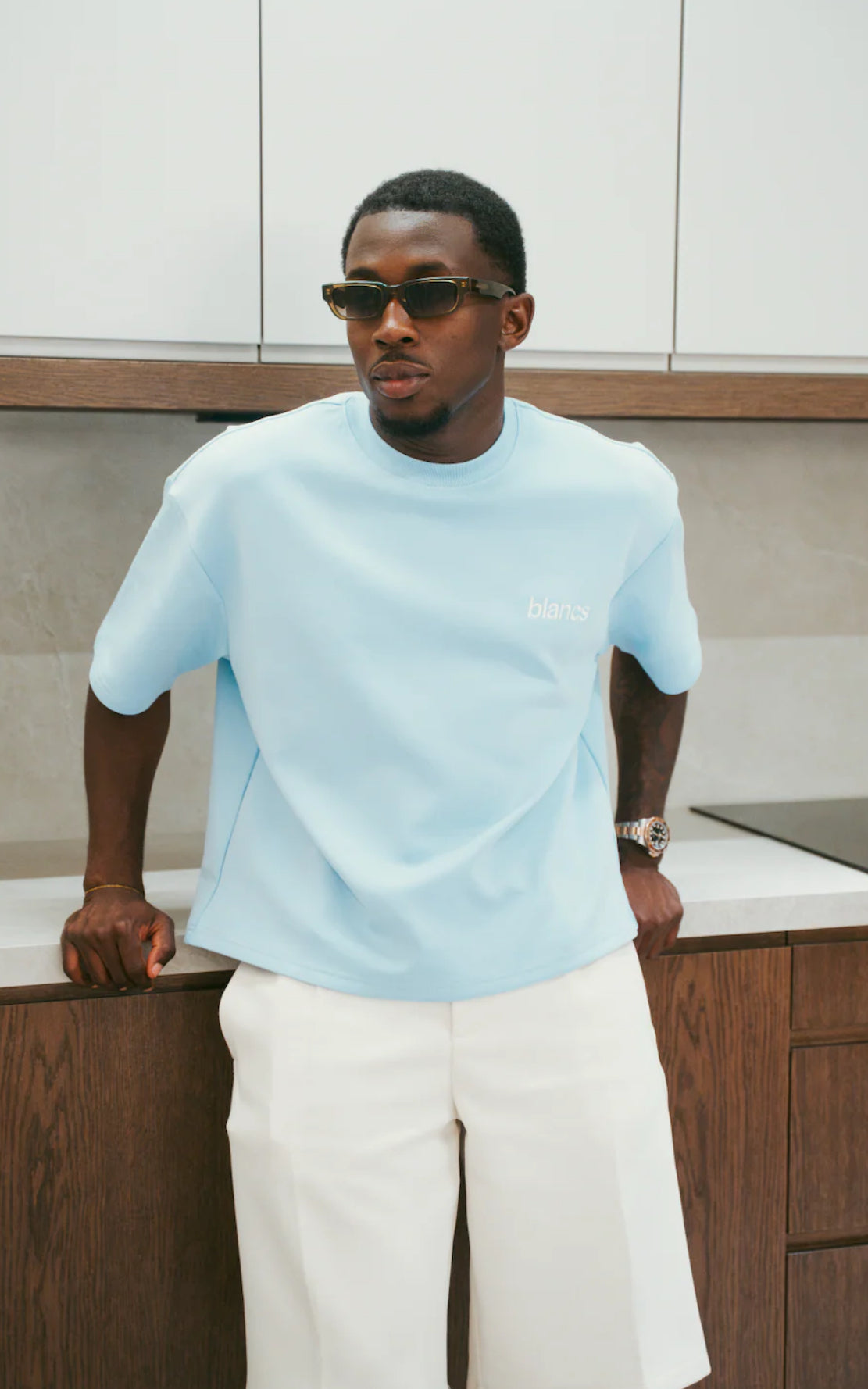 BLANCS Classic Logo T-Shirt “Light Blue