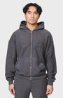 Annie Hood College Zip Washed Black