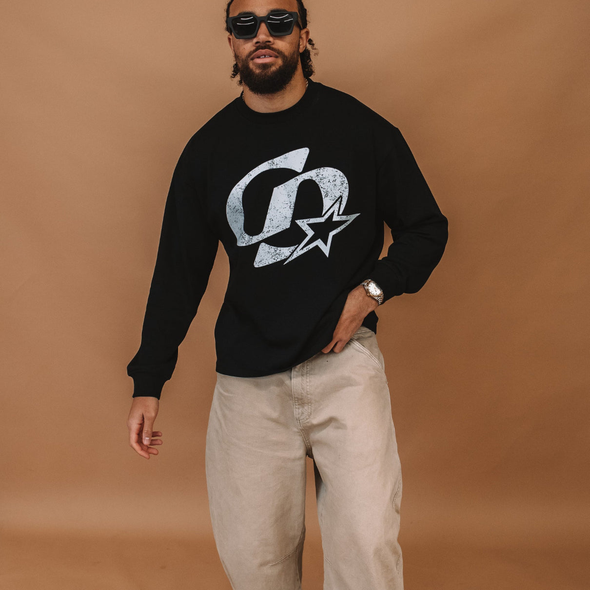CARDAIR CD Star Long Sleeve T-Shirt “Black”, alternate view 2