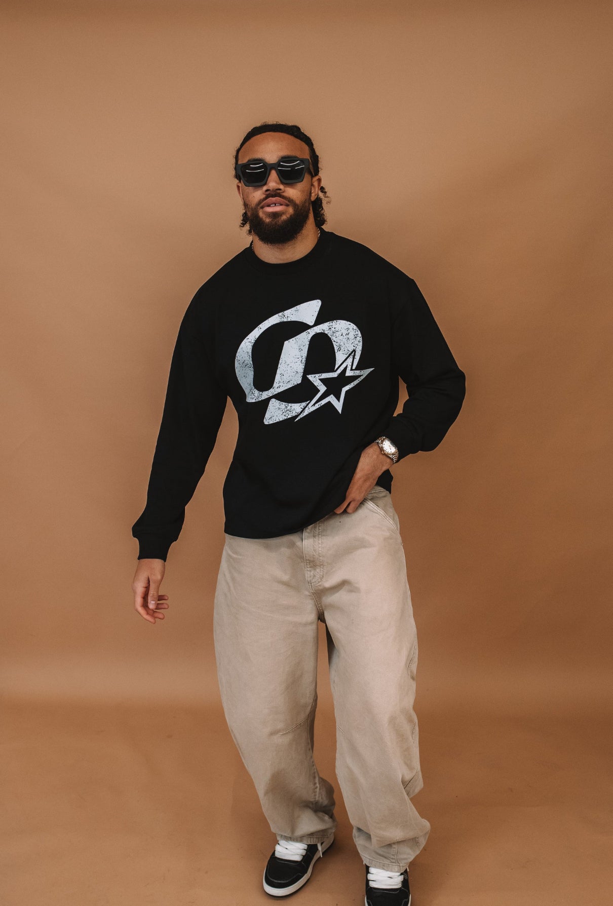 CARDAIR CD Star Long Sleeve T-Shirt “Black”, alternate view 2