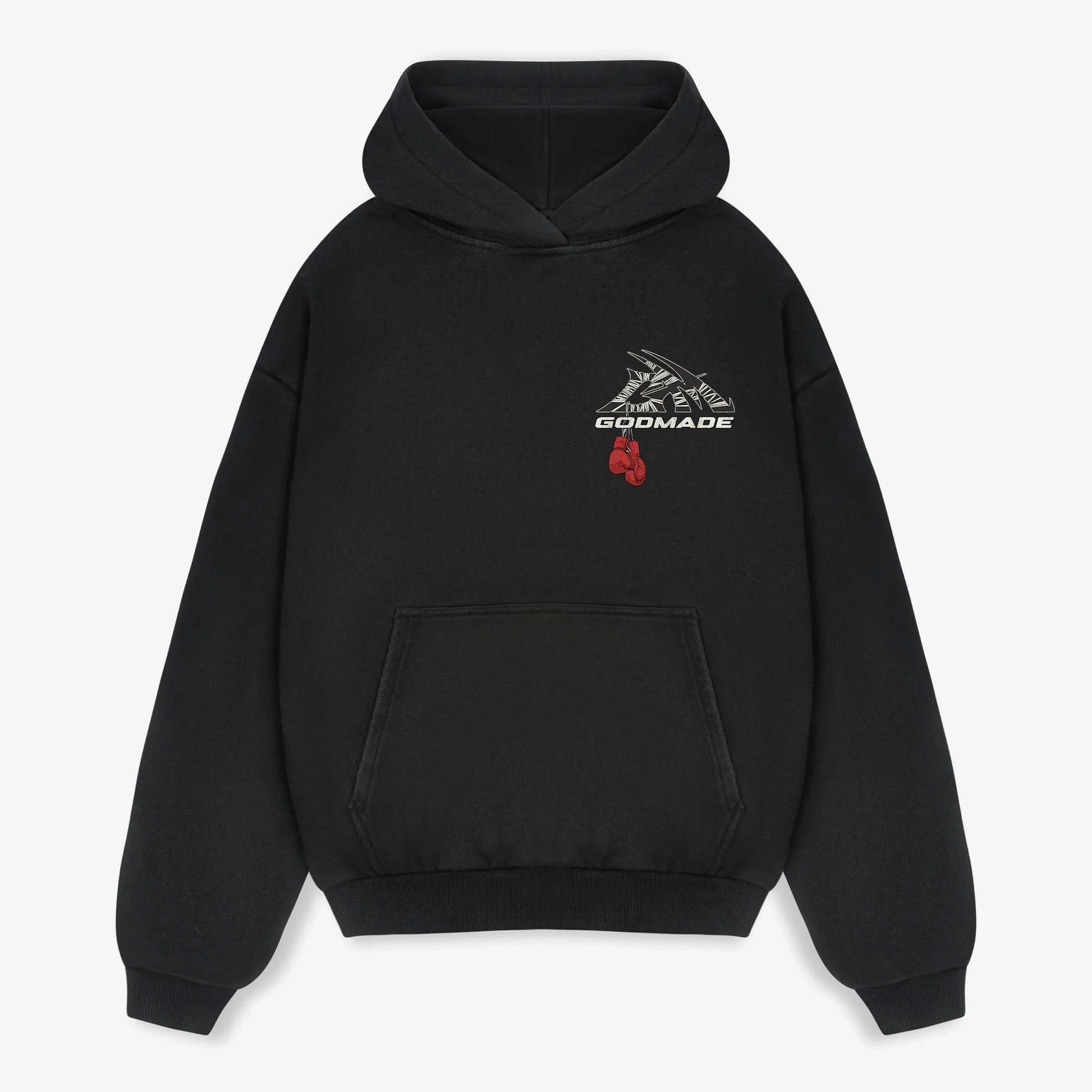 Godmade Wrapped Logo Hoodie Washed Black