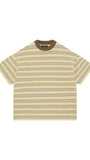 SUMMIT HEAVYWEIGHT T SHIRT YELLOW STRIPE