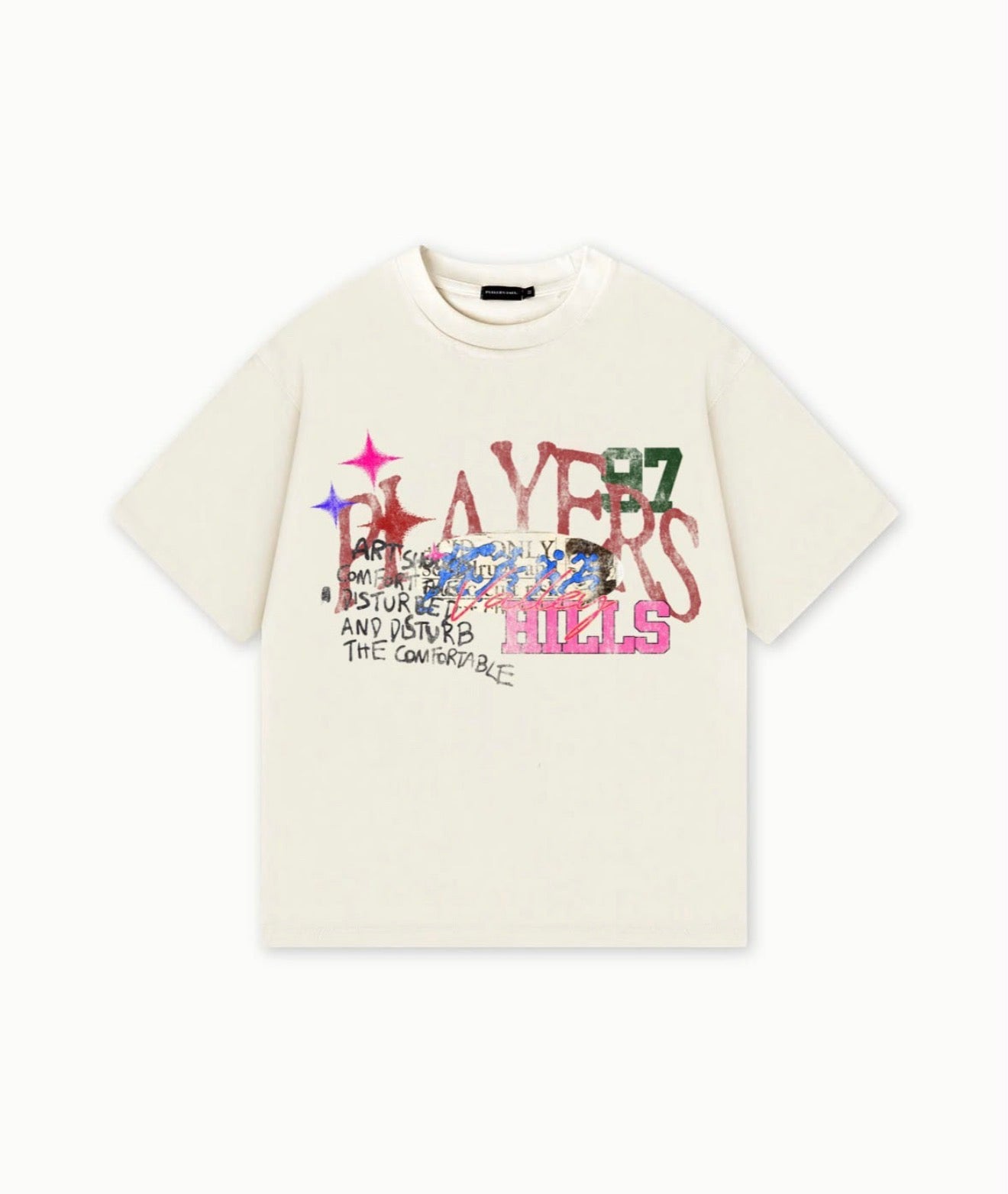 Players Only Hills T Shirt Ecru