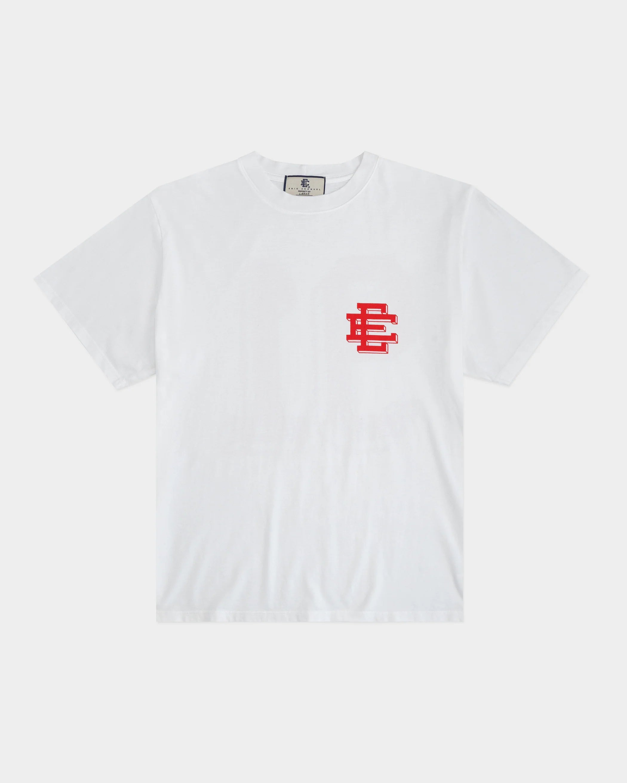 Eric Emanuel White/Red Basic Tee