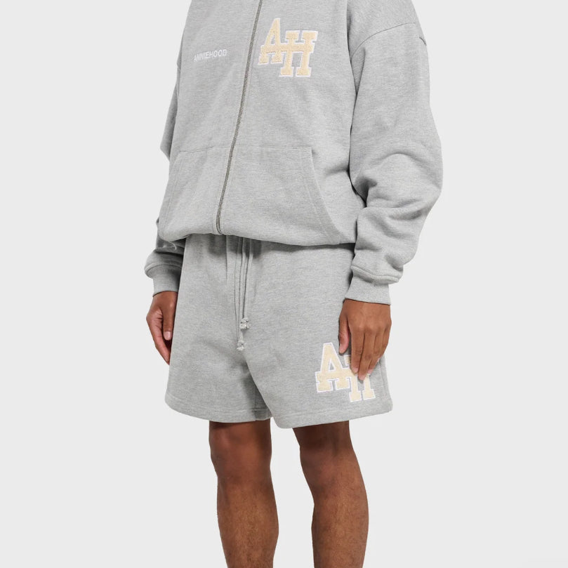 Annie Hood College Zip Up Grey