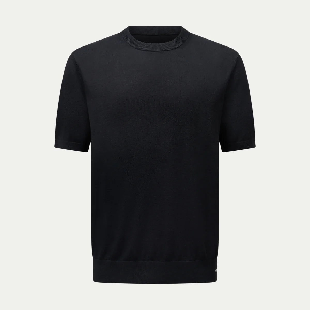 PECKHAM RYE GENEVESE KNITTED T-SHIRT IN BLACK
