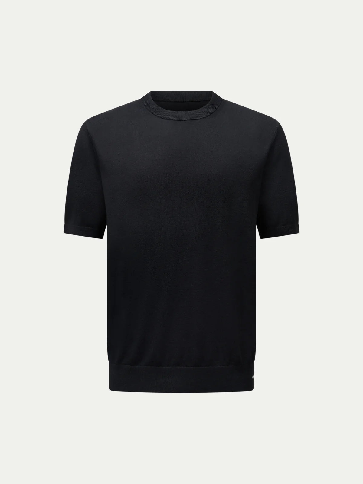 PECKHAM RYE GENEVESE KNITTED T-SHIRT IN BLACK
