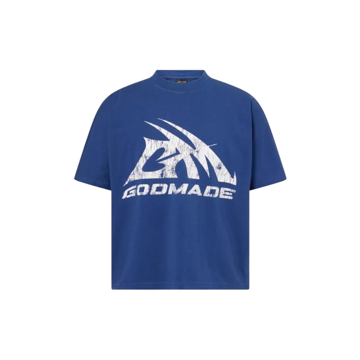 GODMADE LOGO WASHED BLUE TEE