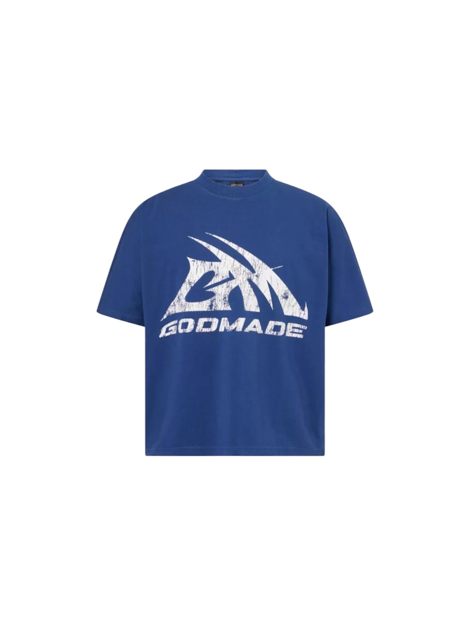 Godmade Logo Washed Blue Tee