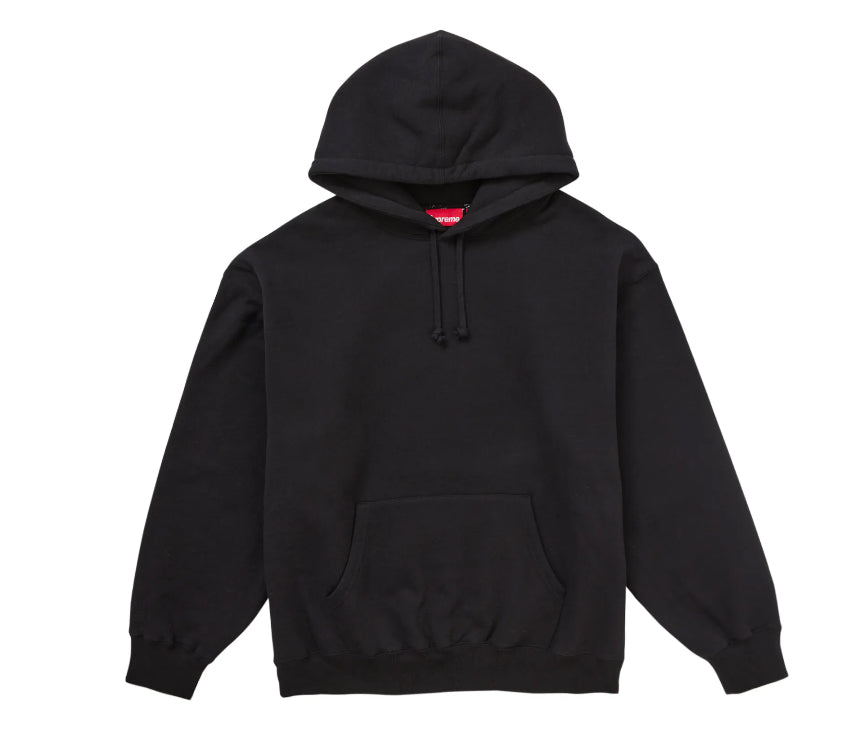 Supreme Satin Applique Hooded Sweatshirt ‘Black’