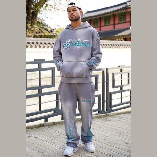 Last Lesson Flame Hoodie Grey, alternate view 2